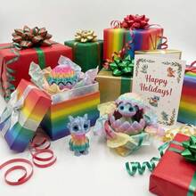 色彩缤纷的孵化龙蛋摆件，可爱奇幻桌面摆件，饰有萌萌的小龙，适合家居和办公场所，是收藏家的独特礼物 - 1PC - 查看 3