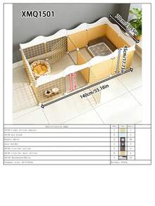 DIY Assemble Pet Activity Fence With Gate, Puppy Playpen With Potty Area, Suitable For Small Dogs, Hamsters, Guinea Pigs And Rabbits - Assembled Version - View 15