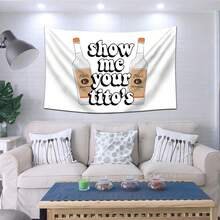 Show Me Your Tito's Flag (60x40in, 150D Poly,Vivid Color) Wall Hanging Tapestry For Dorm Man Cave Store Decor - 黑色 - 查看 3