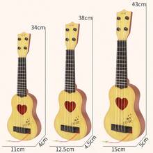 Children, Ukulele, Wood Grain Pattern, Guitar, Toy Instrument, Early Education Enlightenment, Music Toys - Multicolor - View 11
