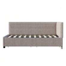 Upholstered Bed/Sofa Bed 90 X 200 Cm. Multifunctional Bed With 2 Large Storage Drawers And Slatted Base, Soft Velvet Upholstery, Grey. - Light Grey - View 8