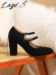 New Spring/Summer 2026 Collection: Classic Mary Jane Shoes, Fashionable, Elegant, And Retro-Style Women's High Heels. Available In Brown And Black, These Bow-Adorned, Round-Toe, Ultra-High Heels Feature A Simple Single Strap For Easy Styling. Perfect For A Preppy, Cute Look, And Can Be Paired With Dresses. Suitable For Wedding Parties, Family Gatherings, Mother's Gifts, Outdoor Leisure, And Business Occasions. (Local Warehouse, Delivery As Fast As 3 Days) - màu đen - Xem 6