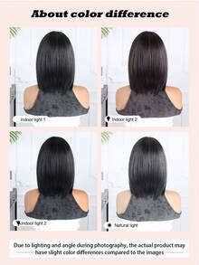 12英寸多色分缝波波头假发，女士假发，耐热合成假发，适合节日、旅行、化装舞会、派对、日常佩戴、音乐节、婚礼季、女孩节日礼物 - 彩色 - 查看 9