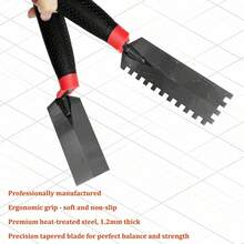 Juego de herramientas para azulejos de hormigón, paquete de 2 paletas de margen planas y cuadradas de acero al carbono, herramie - Ver 9