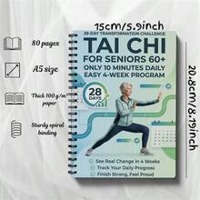 Tai Chi Practice Manual For Seniors And Beginners - Spiral Bound, Includes Progressive Daily Exercises, Gentle Movement Routines Suitable For Fitness, Training, And Practice, Step-By-Step Tai Chi Guide - Multicolor - View 5