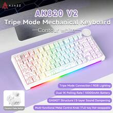 Teclado mecánico AJAZZ AK820 V2 de triple modo | Frecuencia de sondeo de 8K | Perilla inteligente | Intercambiable en caliente | Retroiluminación RGB | Batería de 10000mAh | Teclado de juego personalizable para jugadores de PC - Ver 20