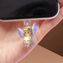 Una funda de teléfono gruesa de color negro es adecuada para varios modelos, incluidos los enchufes antipolvo tipo 2D acrílico ángel Type-C de los teléfonos Redmi, como RedmiNote 14 Pro+ 5G, RedmiNote 13R, RedmiNote 13 Pro+, RedmiNote 12S 4G, RedmiNote 11, RedmiNote 10 Pro, RedmiNote 7, etc. - Negro - Ver 7