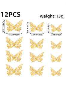 13Pcs Elegant White Wedding Card Box For Reception With 3D Gold Butterflies And Foil Cards Sign, Folding Money Gift Card Holder For Anniversary And Bridal Shower Party - Multicolor - View 9