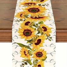 1pc Christmas Table Runner, Holiday Style Polyester Rectangular Table Runner Decorated With Shiny Gold Accents, Bells And Bows, Washable And Durable, Suitable For Dining Table Decor, Perfect For Christmas Dinner Table Decoration, Holiday Party, Winter Dinner, Home And Party Table Decor. - Multicolor - View 15
