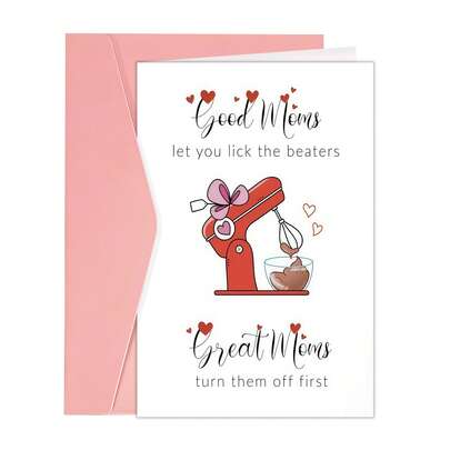 1pc Mother's Day Cards For Mom - Funny Mothers Day Gifts For Mother From Daughter Son - Funny Mom Birthday Card- Mother Birthday Card