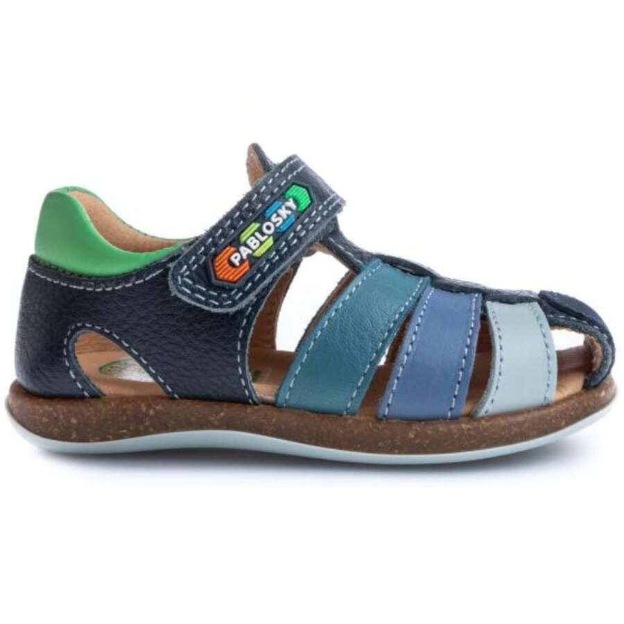 Pablosky Kids Flat Sandals - Blue - View 1