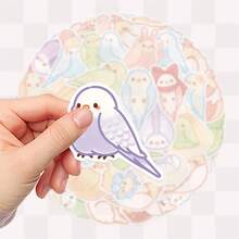 SCXXBSW 40pcs Parrot Stickers, Cute Cartoon Stcikers For DIY Purposes Such As Skateboarding, Water Bottles, Laptops, And Mobile Phones - A - View 4
