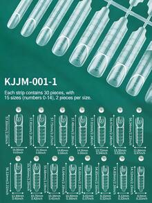 60PCS French Dual Form,3D Reverse Gel Nail Extensions Kit, 15 Size Reusable, French Nail Dual Forms For Beginners Professionals - Multicolor - View 5
