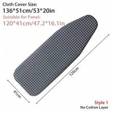 1pc Universal Ironing Board Cover With Elastic Edge Stain Resistant Scorching Iron Thick Padding Iron Heat Shield Ironing Cover For Ironing Table,Mother's Day Gift,Bedroom Decor,Garden,Kitchen Decor,Summer,Beach,Travel Essentials,Room Decor,Squishy,Graduation - Multicolor - View 19
