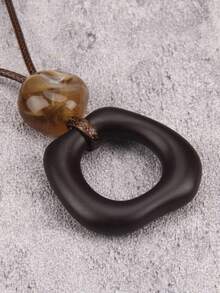 1 chiếc vòng cổ hợp kim hình mặt trời bằng đá xanh cổ điển, quà tặng cho bạn gái, vợ, mẹ - vòng không đều - Xem 4