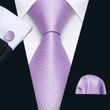 Barry.Wang-Conjunto de gemelos cuadrados de bolsillo para hombre, corbata Floral de Jacquard, color rosa, Coral, melocotón, seda, para boda, de negocios UKCU - N-5308 - Ver 12