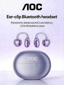 HYUNDAI EarclipC7 Bluetooth Earphones, Clip-On Style, Sports & Music, High-Quality Audio, Low Latency, Long Battery Life, Clear Calls With Mic, Comfortable Fit, IP45 Waterproof, Suitable For Smartphones, Computers, Couples Gift - Multicolor - View 11