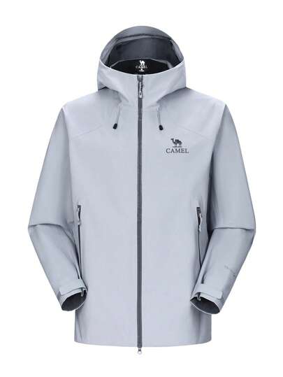 CAMEL CROWN Men's Outdoor Jacket, Spring And Autumn Hard Shell Work Jacket, Outdoor Waterproof Hiking Clothing