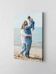 1 Stück personalisierte Wanddekoration Leinwand Poster, personalisierte rahmenlose Leinwand Foto, Heim Schlafzimmer Dekoration, Hochzeit, Valentinstag, Vatertag, Muttertag einzigartiges Geschenk - Verschiedenfarbig - Übersicht 3