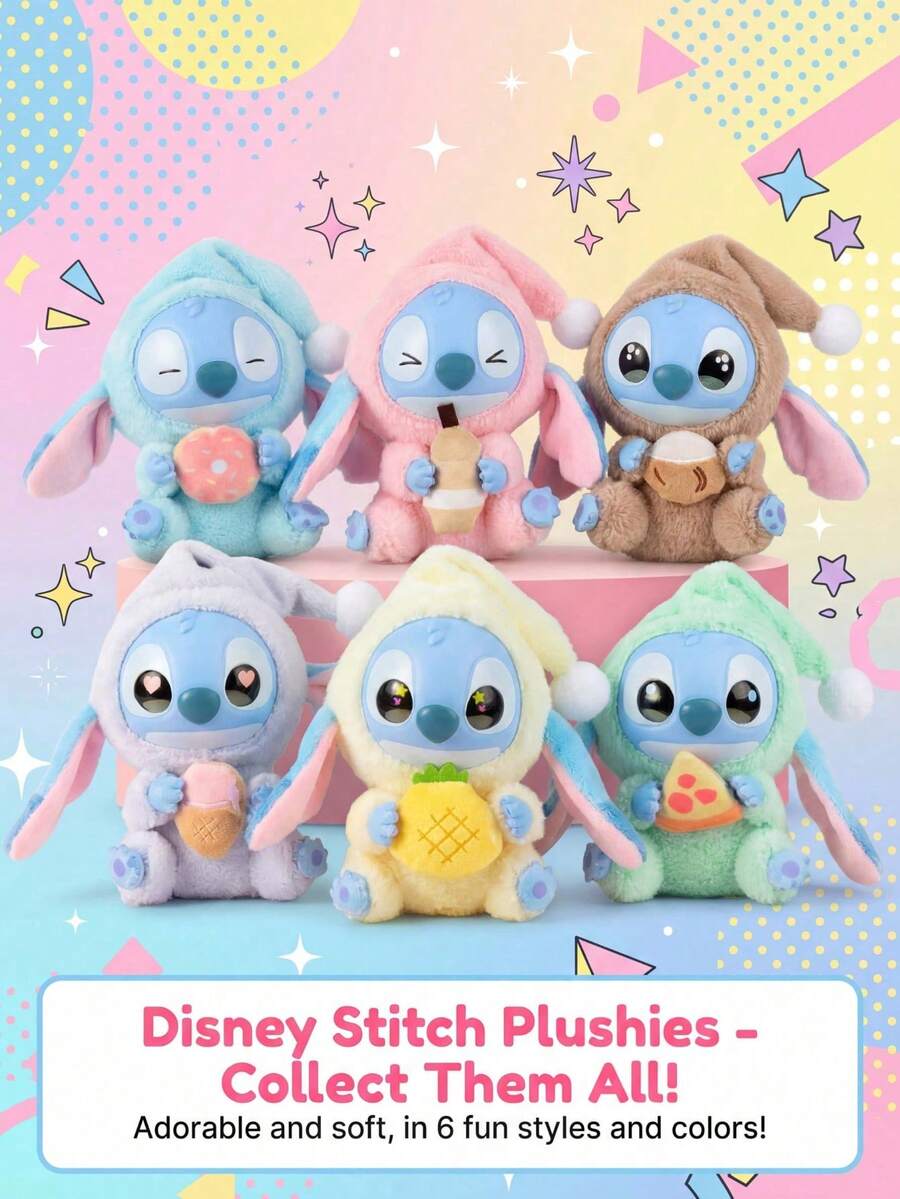 1pc Stitch Figurine Pendant Plush Doll Doll - 1pc - View 1