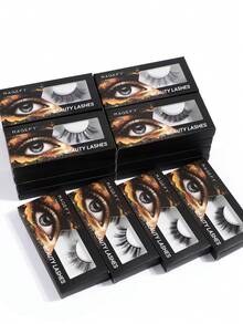 MAGEFY 20 Pairs 3D Mink Lashes, Fluff Natural Look False Eyelashes Strip Lashes,Lashes,Eyelashes,Fake Lashes ﻿ - Black - View 10