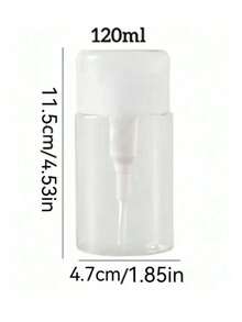 1个塑料按压式分装瓶，化妆品收纳，按压式分装瓶，梳妆台配件，浴室必备，旅行必备，指甲油卸妆液/卸妆液按压瓶，带翻盖，旅行收纳瓶（120毫升-200毫升） - 彩色 - 查看 10