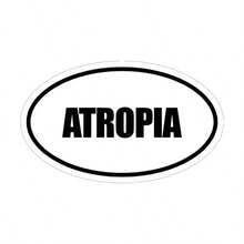 3 Inch Printed Euro Style Oval Atropia Decal Sticker Dcor Great Mugs Phone Case Helmet And Hard Hats. - Initial - View 2