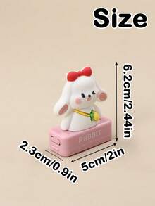 1pc Customizable Name Stamp + 100pcs Stickers, Personalized Name Stamp For Clothing, Signature Stamp, Cartoon Animal Stamp, Customizable, Birthday Gift, Crocodile/Rabbit/Bear, Cute, Reusable, Envelopes, Invitations, Teachers, Family Gifts - Style a - View 2