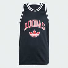 Adidas 阿迪达斯青少年男童经典运动背心 - 黑色 - 查看 4