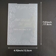 Carpeta de archivo con relieve 2D, adecuada para creadores de tarjetas, álbumes hechos a mano, tarjetas de felicitación de manualidades de papel, con patrones que incluyen mariposa, flor, forma de abanico, flor en forma de corazón, flamenco, etc. - 2D - Ver 12