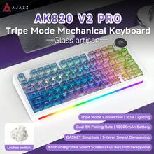 Teclado mecánico AJAZZ AK820 V2 de triple modo | Frecuencia de sondeo de 8K | Perilla inteligente | Intercambiable en caliente | Retroiluminación RGB | Batería de 10000mAh | Teclado de juego personalizable para jugadores de PC - Ver 15