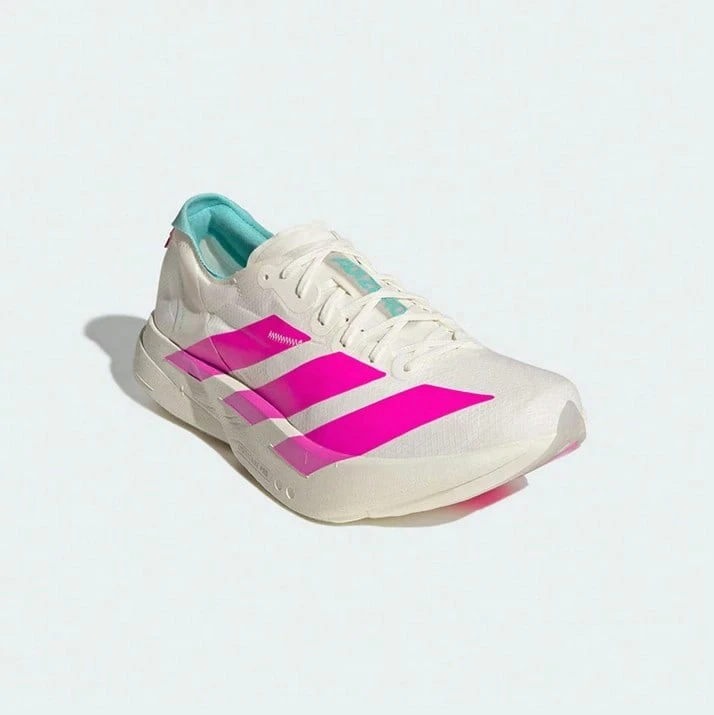 Adidas Zapatillas de running atléticas y de carreras ADIZERO ADIOS PRO 4 para hombres - Beige/Rosa - Ver 1