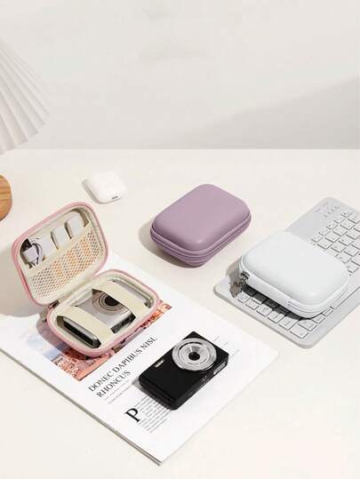 1 stuk EVA kleine cameratas, multifunctionele opbergtas voor digitale accessoires, geschikt voor kantoor, reizen, buitenfotografie, schokbestendige en valbestendige opbergdoos voor elektronica.