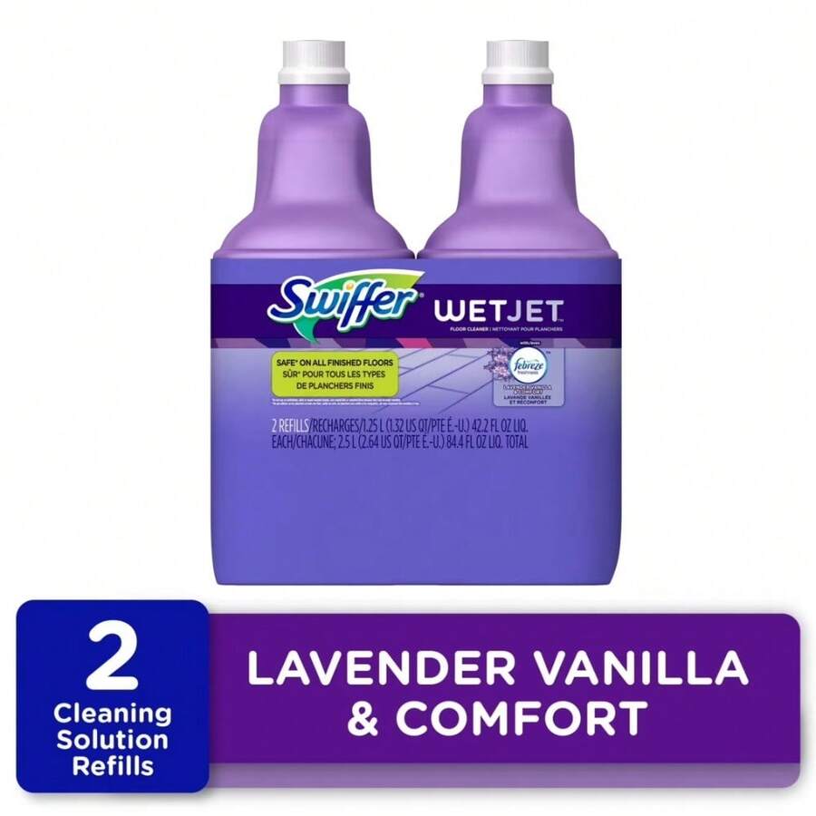 Wet Jet Mop Refill Solution For Wood Laminate Tile Floors Lavender Scent 42.2 Fl Oz 2 Pack - 1 - Xem 1