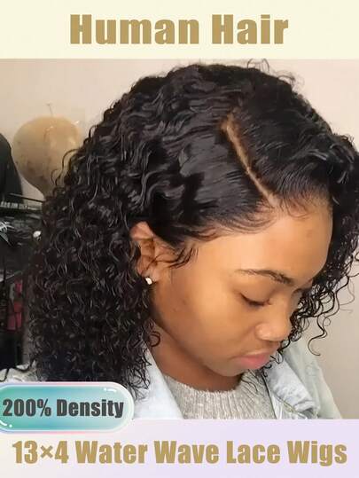 Afro Curly Bob Wig For Women 16-Inch 200% Density Deep Curly Wave Real Human Hair Wigs Short Wigs For Women Elegant Deep Wave Bob Wig For Women - Natural Black, Short Curly Hair Versatile & Stylish Fashionable Black Curly Wig Human Hair, Perfect For Thanksgiving, And Cosplay Short Bob Frontal Wigs Natural Perfect For Daily Wear, Special Occasions, Parties,Weddings, Dance, Cosplay,New Year, Christmas