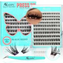 Kit de Pestañas en Racimo Extennes de Pestañas en Racimo DIY 10-18mm 120pzas Pestañas les Suaves con Pinzas para Pestañas-Pestañas les Falsas Ojos de Gato en Racimos Individuales NGDY81 - negro - Ver 2