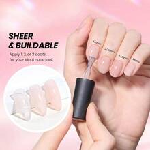 Beetles French Tip Gel Polish Set - White Pink Gel Nail Polish Set Soak Off LED With 2 Styles Bubble French Manicure Nail Art Sticker Sheets Home Salon Easter For Women - 純粹意圖 - 查看 4