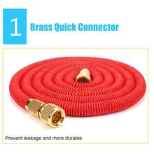 Manguera de jardín de 7,6 m (25 pies), flexible y extensible. - A - Ver 5