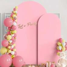1/3pcs 5.9ft/6.56ft/7.2ft Beige Wedding Arch Backdrop, Polyester Arch Canopy Fabric For Birthday Party Wedding Arch Decor (Arch Not Included, Only Fabric Background), Suitable For Wedding, Birthday, Anniversary, Graduation Ceremony And Party Decoration, Multipurpose Arch Cover | Modern Arch Cover | Fabric, Wedding Decor - Pink - View 7