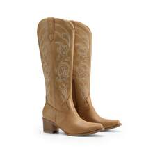 Women Knee-High Boots - Chocolate Brown - View 11