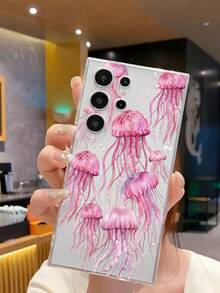 1个柔软硅胶水母手机壳，兼容华为、荣耀、摩托罗拉、三星Galaxy A04e/12/A13/A14/A34/A50/A52/A53/A54/S21/S22/S23/S24/S25/S25 Ultra/S25 FE/S26/S26 Plus/S26 Ultra/S26 Edge、6A/7A/8A、12T/13T/15T/15T Pro - 無色 - 查看 5