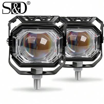  S&D Motorcycle Headlight Owl Design 5 Modes Auxiliary Spotlights Motorbike Scooter Fog Lamp Running Lights For Motorcycle Lighting Moto Headlight Accessories