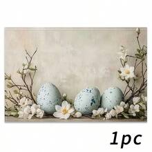 4pcs Easter Themed Placemats, Featuring Minimalist Easter Egg Patterns And Floral Designs, Suitable For Party Dining, Holiday Decor And Easter Decoration. Size: 30x45cm, Applicable For Seasonal Home Decor, Holiday Table Decor, Farmhouse Style, Washable Placemats Holiday Table Decor And Home Entertainment. An Ideal Gift. - Multicolor - View 22