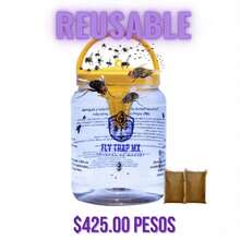 Trampa de Moscas Bote Reusable Medio Galón Para Ganado Una Pieza Aplicación Fácil Uso Continuo Resistente Ideal para Exteriores Contenedor Práctico Control de Insectos - 1 Pieza - Ver 1