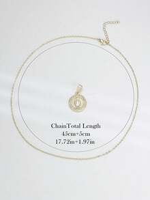 1pc Gold-Plated Cubic Zirconia Round Virgin Mary Pendant, Suitable For Men And Women, Vintage Elegant Fashion, Suitable For Casual Wear - Gold - View 6