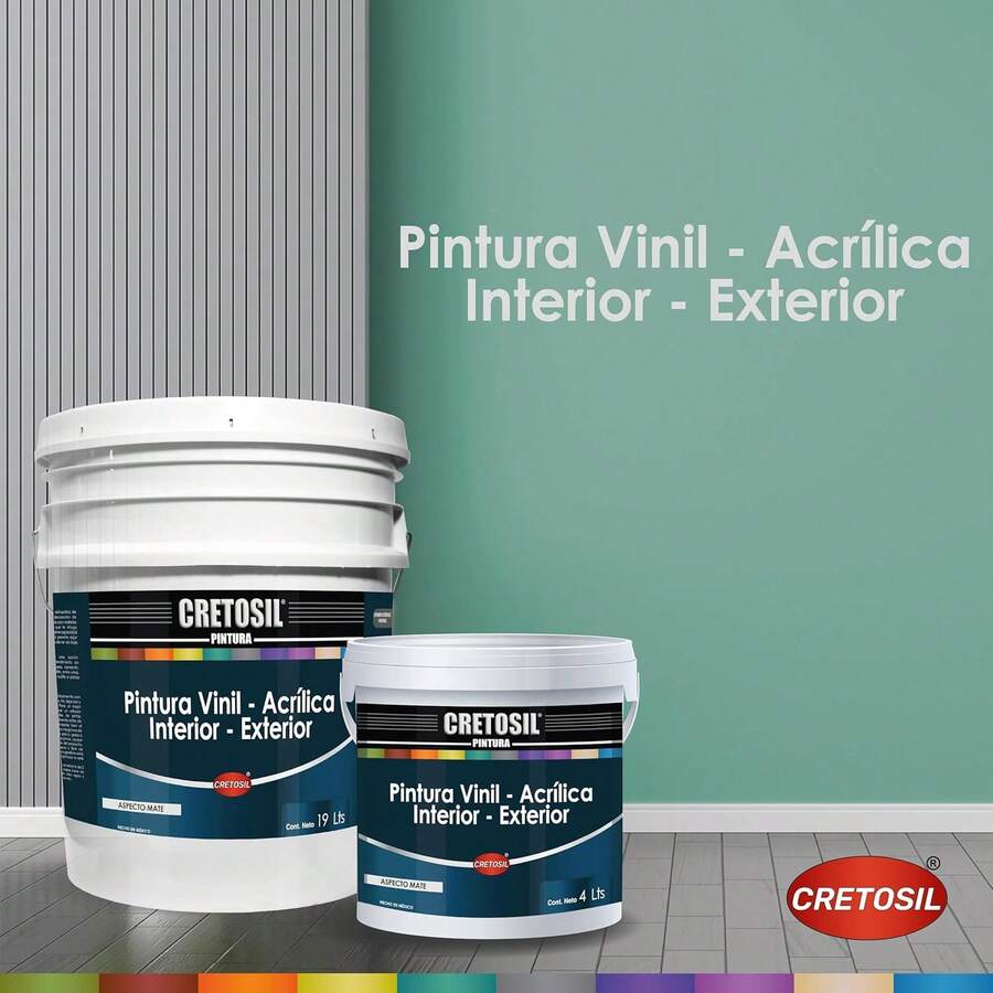 Pintura Vinílica-Acrílica Recomendada.Para Interior Y Exterior.100% Lavable.Aspecto mate.Apto Para Paredes, Cemento, Yeso, Concreto, Ladrillo, Techos, Madera, Aplanados Y Más (4 LTS, BLANCO)¡Top de Temporada