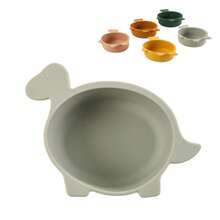 硅胶婴儿喂食碗，带动物造型手柄，适合婴幼儿的餐碗 - 彩色 - 查看 15