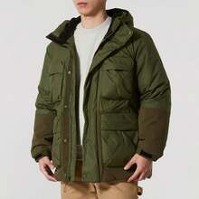 Under Armour Men's Cotton Padded Utility Down Jacket - GRN, Comfortable Loose Fit Down Jacket 6000986-308 (85% Down, 15% Feather) - Army Green - View 1