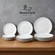 Santa Clara Vajilla Completa 12 Piezas Vidrio Opal para 4 Personas, Apta Microondas y Lavavajillas, Vajilla Ischia Negra Decorada para Hogar y Cocina - Envío GRATIS ✅ Entrega 24/48h a España (península) - Ischia (Negro) - Ver 2