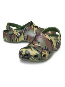 Crocs Unisex-Adult Classic Graphic Clogs - Army Green Camo - View 3